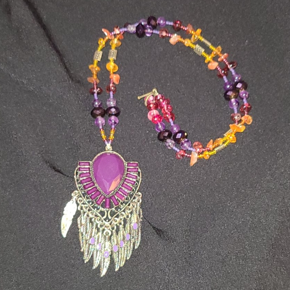 Handmade Boho necklace beautiful all color beads